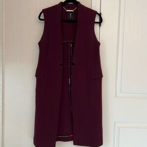 Maroon Sleeveless Jacket - Sz 6